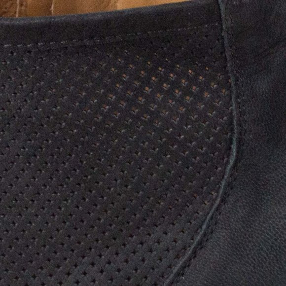 Paul Green Beacon Perforated Black Nubuck Open Toe Booties - Picture 7 of 11